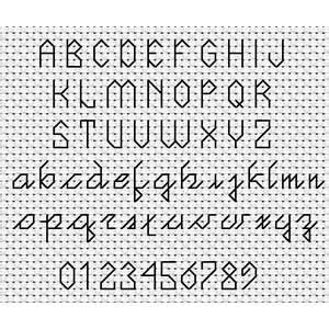 Making a cross stitch pattern from a photo is easy and free! Joined Up Backstitch Font Chart (Small) - Elite Designs ...
