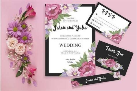 Adobe Illustrator Wedding Invitation Template Cards Design Templates