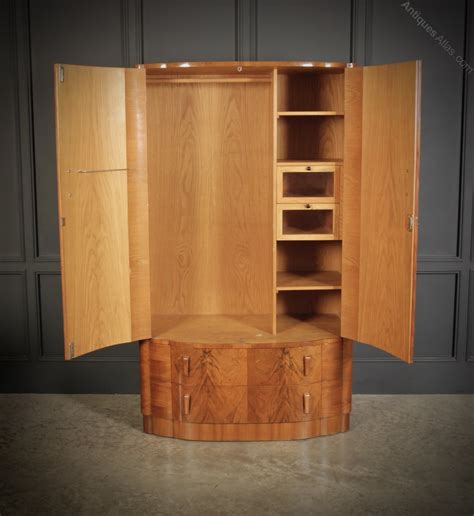 Art Deco Walnut Wardrobe Antiques Atlas