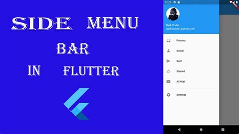 Side Menu Bar In Flutter Flutter Tutorials For Beginner YouTube