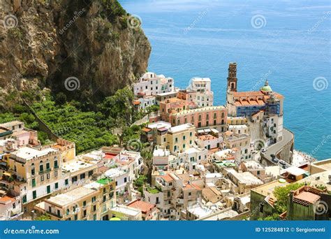 Atrani Aerial View Of Atrani Famous Coastal Village Located On Amalfi