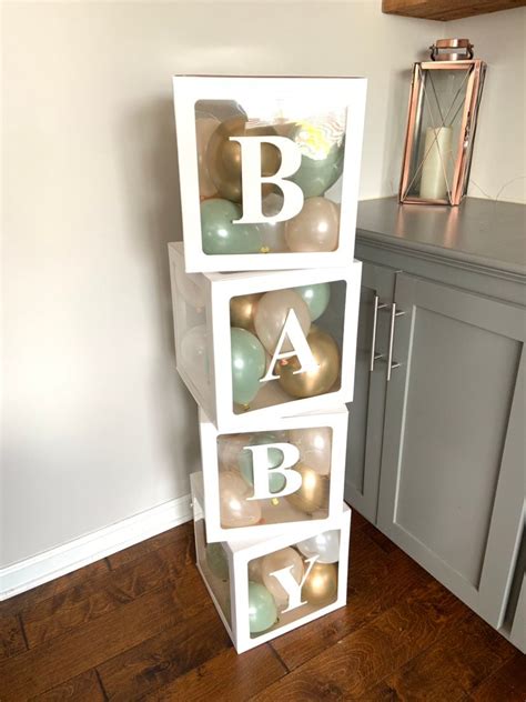 Baby Balloon Boxes Paper Baby Shower Blocks Custom Baby Blocks