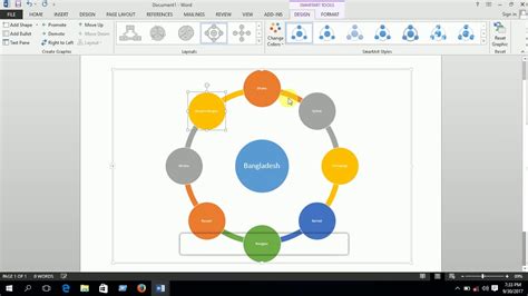 Create Smartart Microsoft Word 2013 Youtube