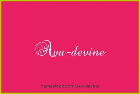 ava devine pronunciation meaning and popularity