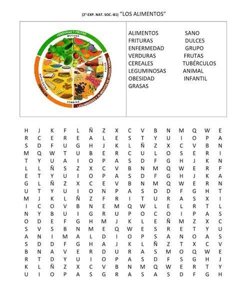 Actividades Para El Día Mundial De La Alimentación Sopas de letras