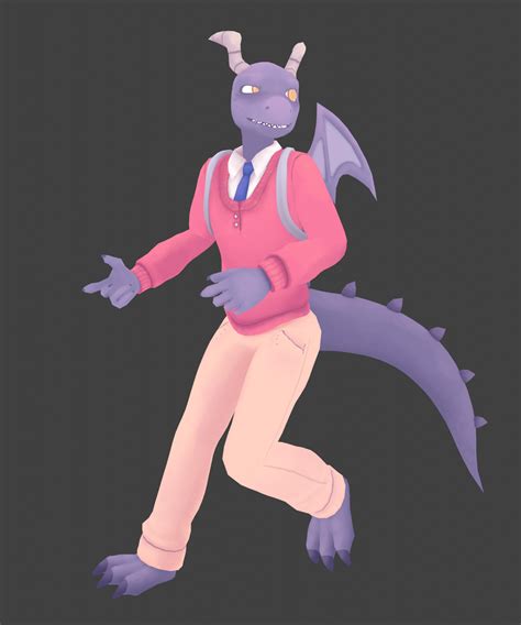 Artstation Casual Dragon Vrchat Avatar Commission