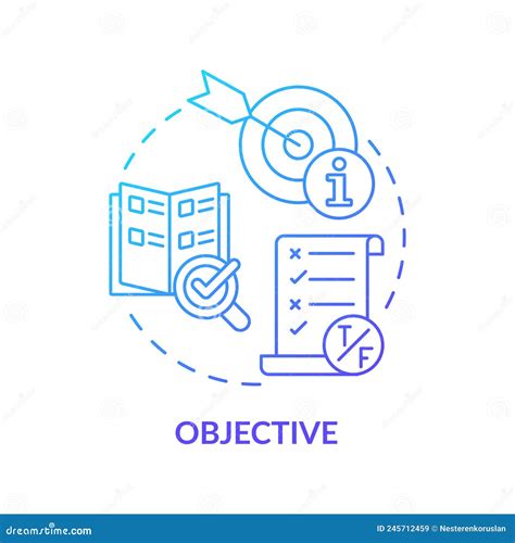Objective Blue Gradient Concept Icon Stock Vector Illustration Of