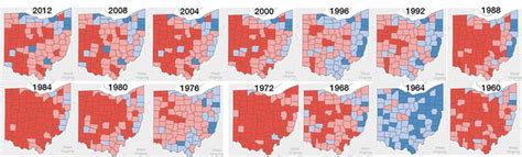 Ohio Presidential Election Results 1960 To 2016 County Details With