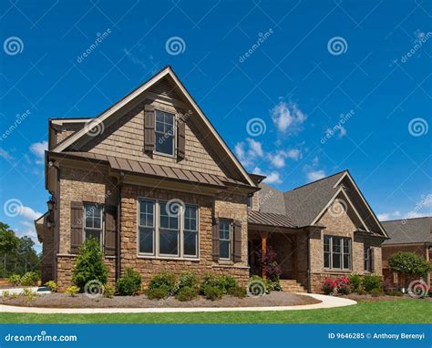 Model Luxury Home Exterior Angle View Sidewalk Stock Image Image Of