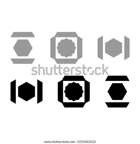 Hexagonal Collection 3d Geometry Illustrated On Stock Vector Royalty