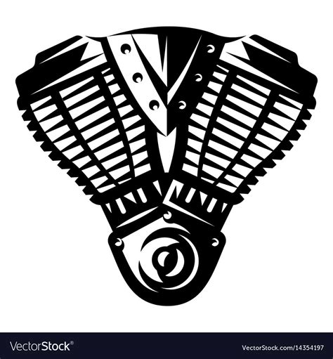 Monochrome Of Motorcycle Royalty Free Vector Image