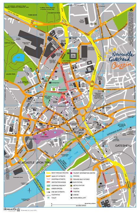 Mapa Newcastle Plán Města Newcastle