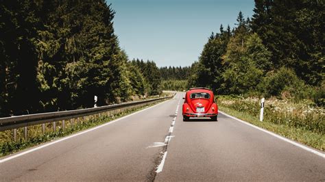 Wallpaper Id 10735 Car Retro Red Old Road 4k Free Download