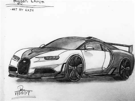 Bugatti Chiron Drawing Outline