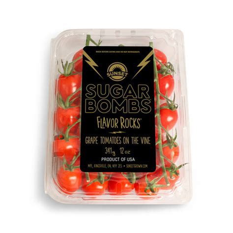 Sunset Sugar Bombs Grape Tomatoes On The Vine 12 Oz