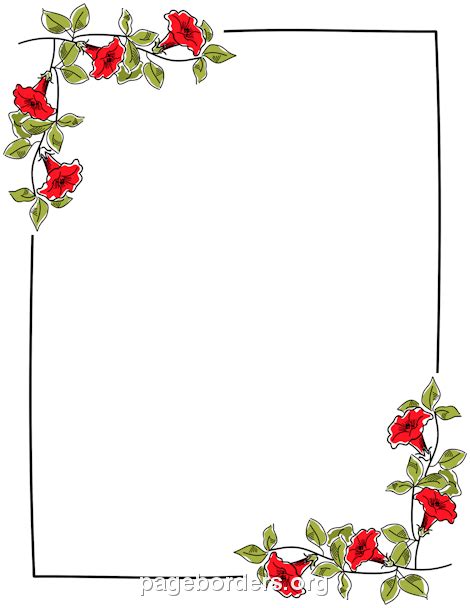 Free Flower Borders For Word Document Clipground