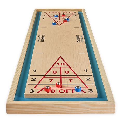 Carrom Indoor And Outdoors Wooden Mini Tabletop Shuffleboard Game With