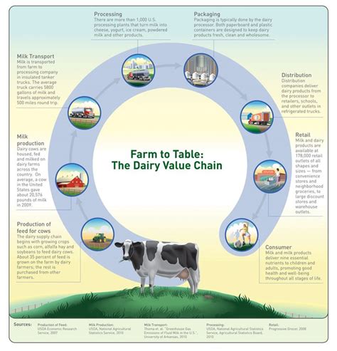 Farm To Table The Dairy Value Chain Cows Pinterest