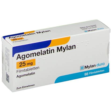 Agomelatine is an atypical antidepressant used to treat major depressive disorder. AGOMELATIN Mylan 25 mg Filmtabletten 98 St - shop-apotheke.com