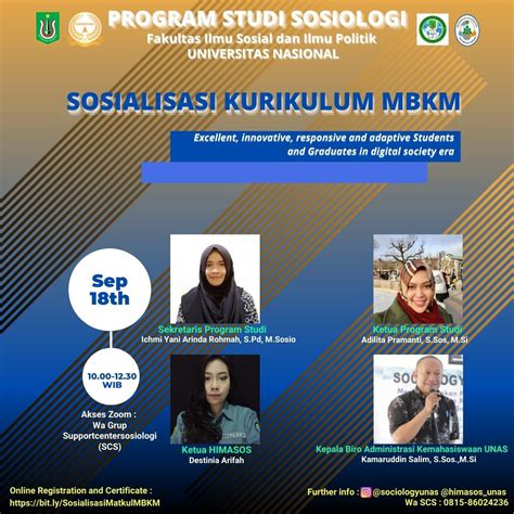 Sosialisasi Kurikulum Program Merdeka Belajar Kampus Merdeka MBKM Prodi Sosiologi