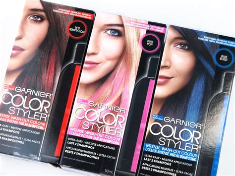 My favorite thing about these little cuties is definitely the ability to take them with you! Garnier Color Styler Intense Wash-Out Color: Review | The ...