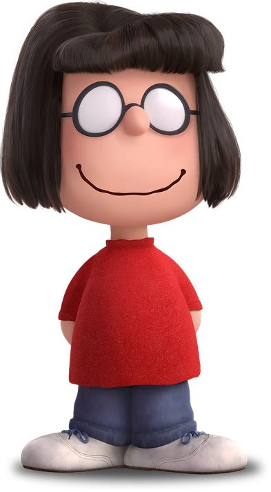 peppermint patty s best friend loyal follower and complete opposite marcie is the smart one