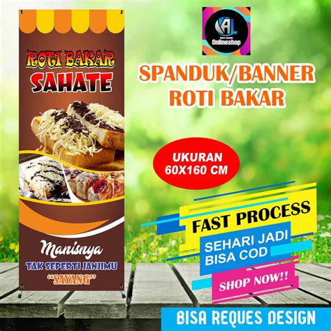 Spanduk Banner Berdiri Roti Bakar Sahate Lazada Indonesia