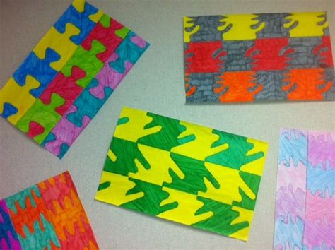 Tessellations Fun With Shape And Space Elementary Art Math Art