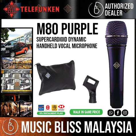 Telefunken M80 Supercardioid Dynamic Handheld Vocal Microphone Purple