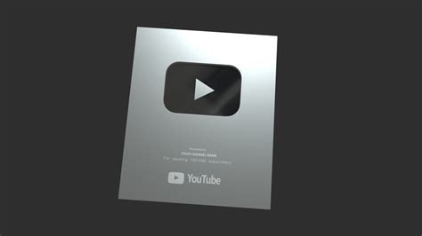 YouTube Silver Play Button D Model By Arupsaha Cd Sketchfab