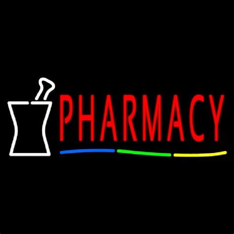 Red Pharmacy Logo Neonskylt ️