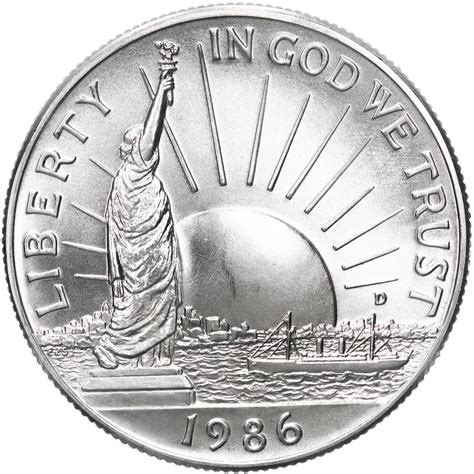 1986 D Statue Of Liberty Centennial Bu Commemorative Half Dollar Us