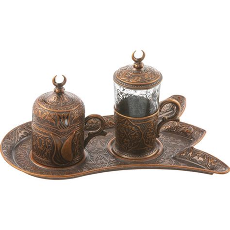Turkish Copper Coffee Set For One Grandbazaar Shopping