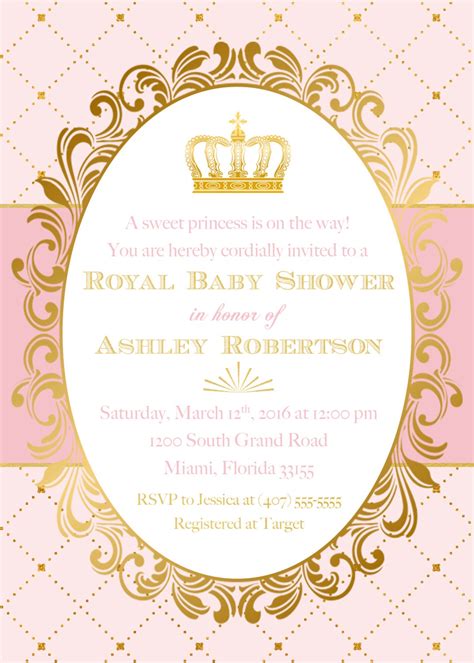Princess Baby Shower Invitation Royal Baby Shower Invitation Crown