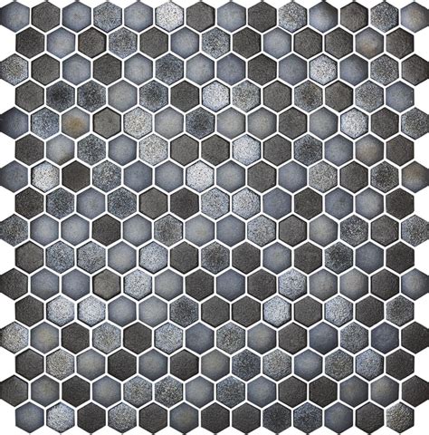 Hisbalit Obklad Skleněná šedá Mozaika Texturas Ambient Hexagony 23x26
