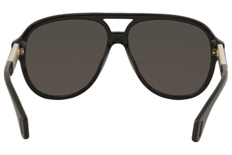gucci men s seasonal icon gg0463s gg 0463 s 002 black white polarized sunglasses