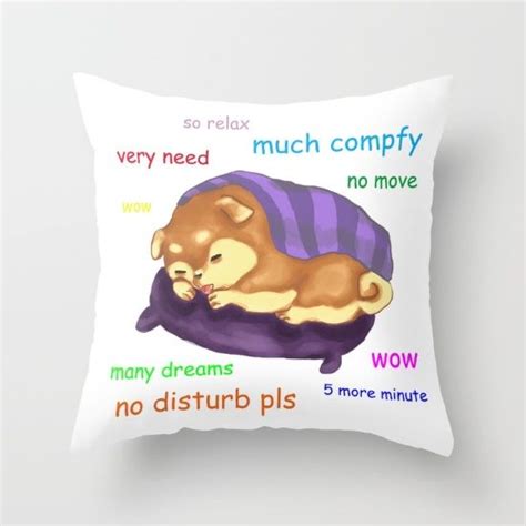 Shiba Doge Meme Throw Pillow Doge Meme Shiba Doge
