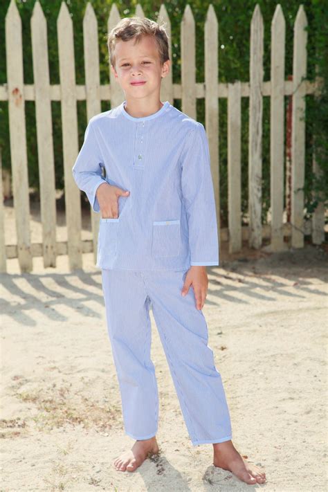 Blue Stripe Boys Pyjama Lorangerie