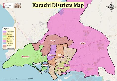 Karachi All Districts Map Urban Resource Centre