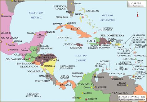 Mapa America Central E Caribe