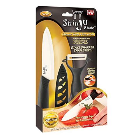 Novel Brands Shinju Blade Ceramic Knife And Peeler Set Pearl Walmart