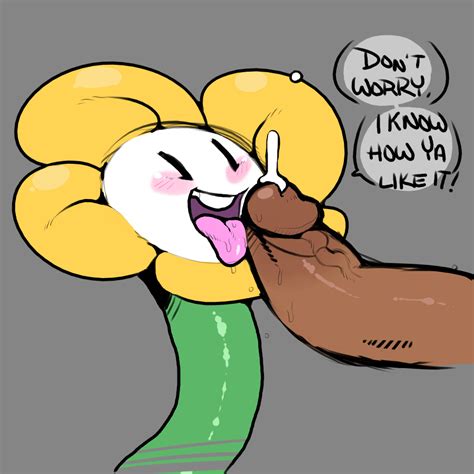 Rule 34 Blush Cum Fellatio Flowey The Flower Human Male Mammal Oral