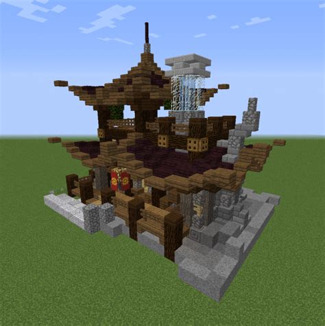 Oriental Steampunk House 1 - Blueprints for MineCraft Houses, Castles