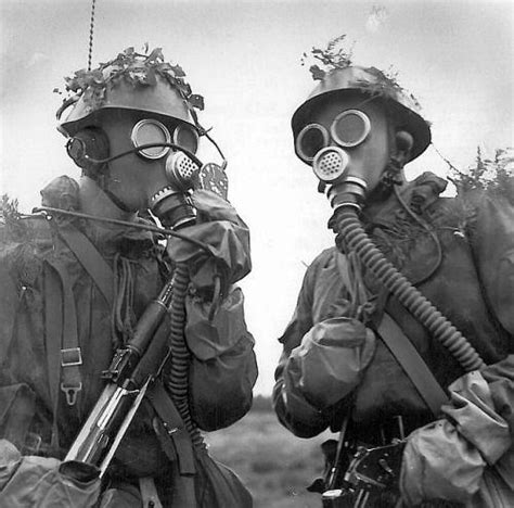 East German Soldiers With Gas Mask On Circa 1964 Rgasmasks