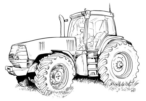 10 Dibujos De Tractores Para Colorear