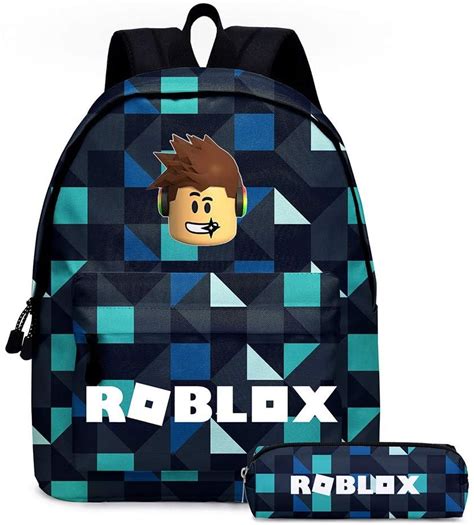 Mochila Escolar 40cm Roblox Estojo Loja Da Criança