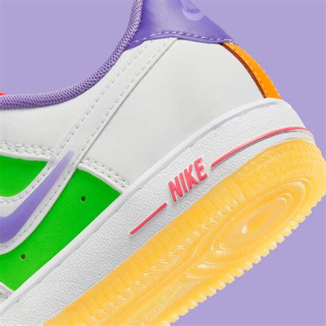 The Latest Kids Nike Air Force 1 Low Features Purple Layered Swooshes