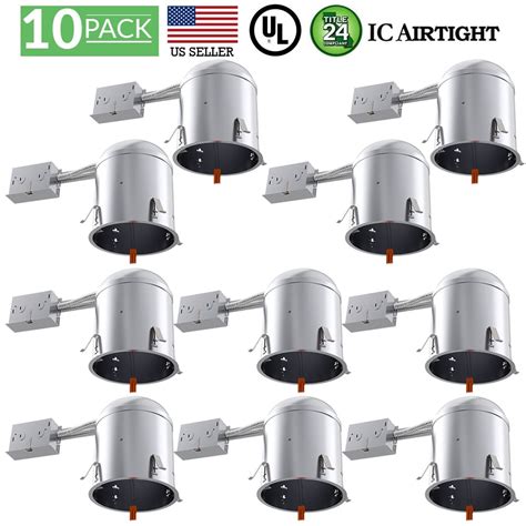 Sunco Lighting 10 Pack 6 Inch Remodel Led Can Air Tight Ic Housing