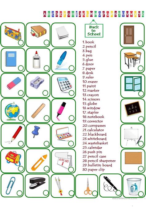 Classroom Objects English Esl Worksheets For Distance Learning And