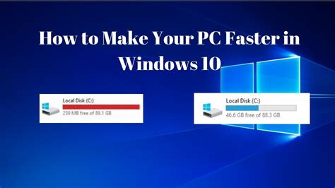 Making windows 10 perform faster isn't hard. How to Make Your PC Faster in Windows 10 - YouTube
